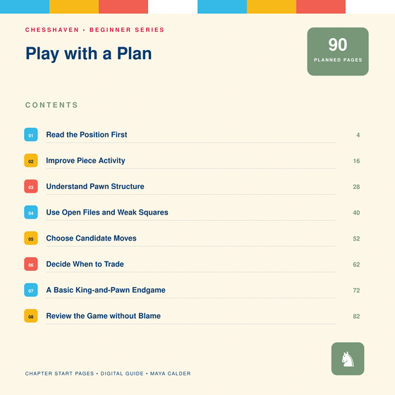 Contents preview with chapter start pages for Play with a Plan.