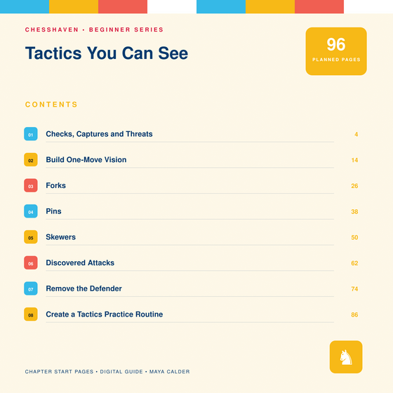 Contents preview with chapter start pages for Tactics You Can See.